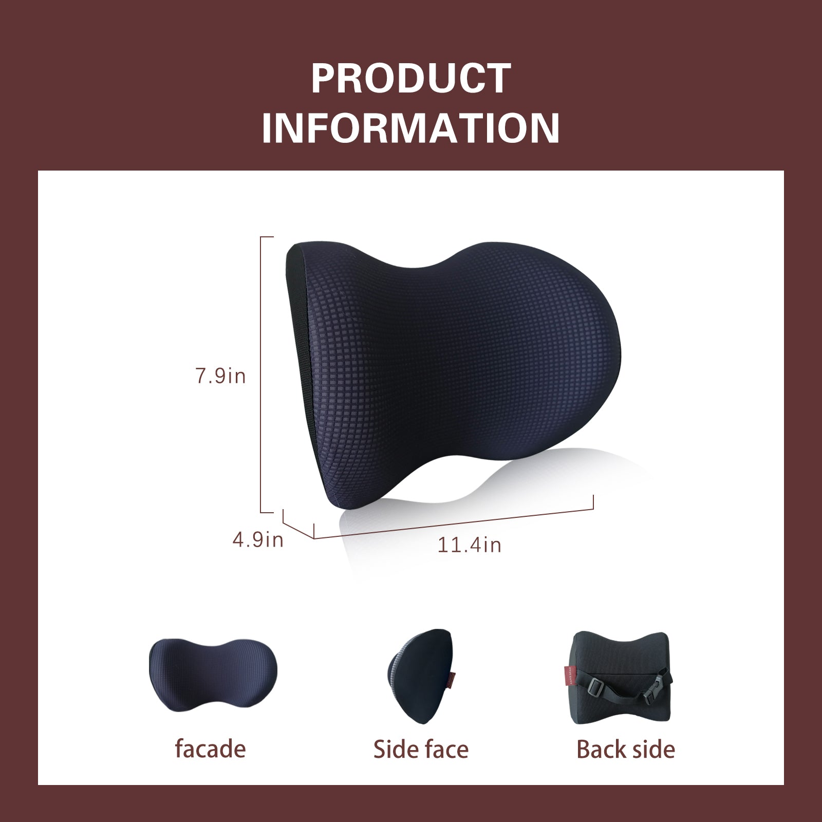 Really Cushiony Car Headrest Pillow, Car Pillow for Driving Seat with Adjustable Strap, Breathable Removable Cover & Ergonomic Design - Softness Office Travel Car Neck Pillow(Purple, 1PC)