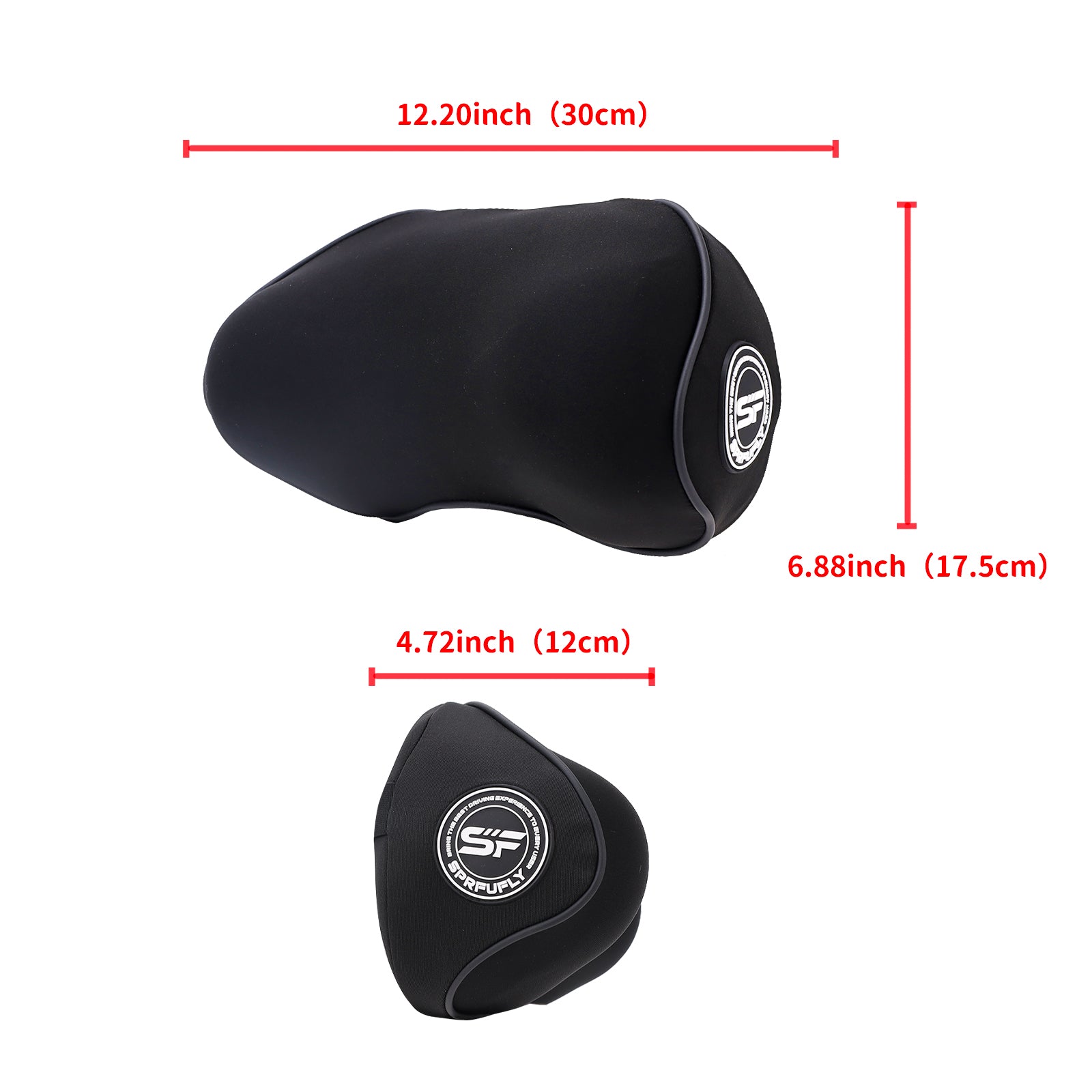 2 Pack - Car Headrest Pillow for Neck Support, 100% Memory Foam Car Neck Pillow with Sleep Mask - Universal Fit Head Rest Travel Pillow Car Pillow for Pain Relief While Driving(Contains 2 Eye Masks)