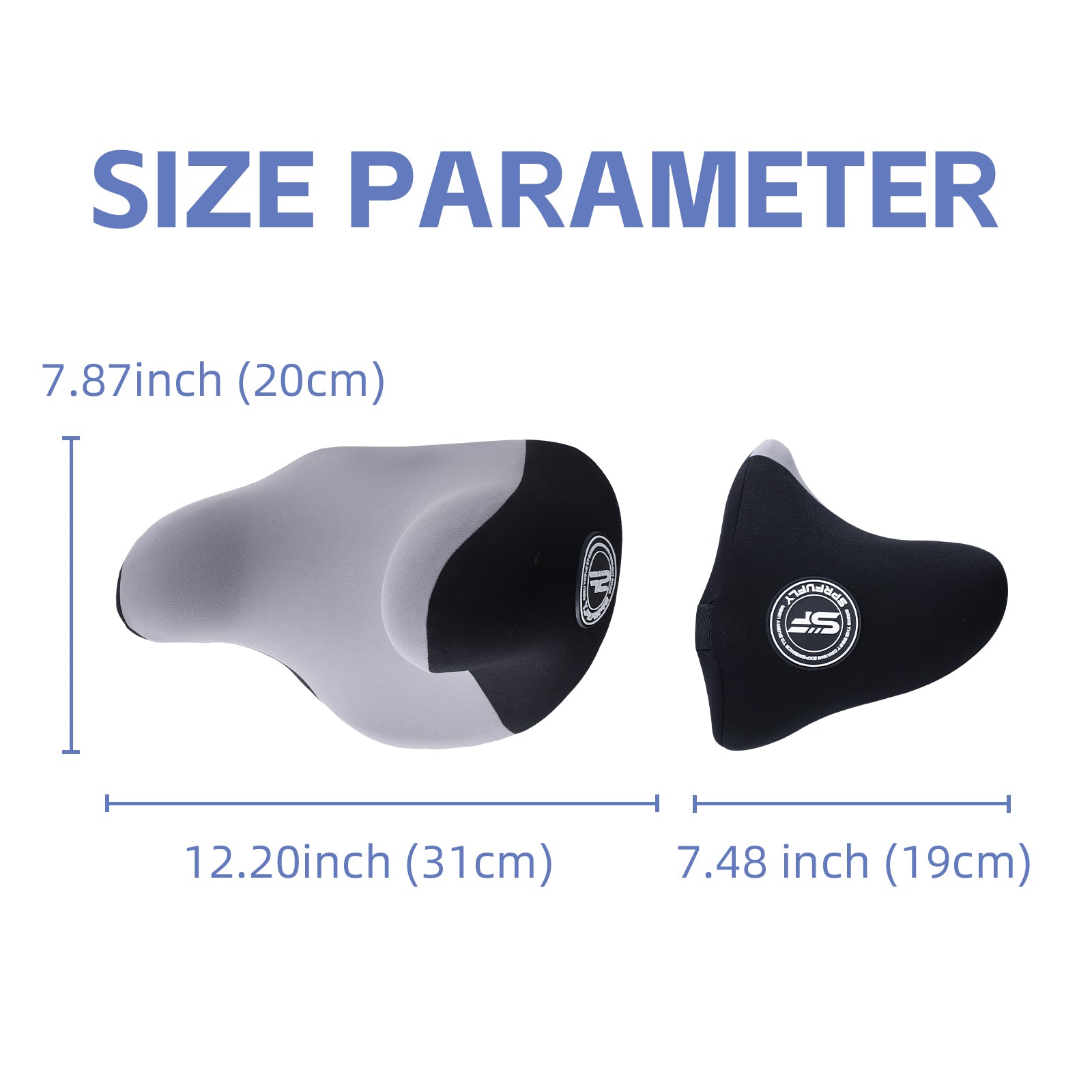 Really Useful Car Headrest Pillow, Car Neck Pillow for Sleeping with Adjustable Strap, 100% Memory Foam & Breathable Removable Cover, Ergonomic Design - Softness Road Trip Car Pillow(Gray, 1PC)