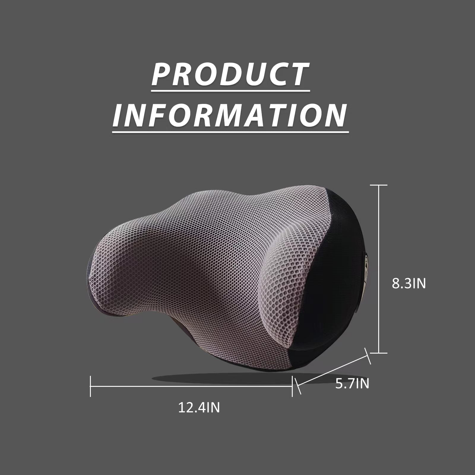 Really Cozy Car Headrest Pillow, Car Neck Pillow for Driving with Adjustable Strap, 100% Memory Foam and Breathable Removable Cover, Ergonomic Design - Car Pillow for Neck Pain Relief(Linen gray, 1PC)